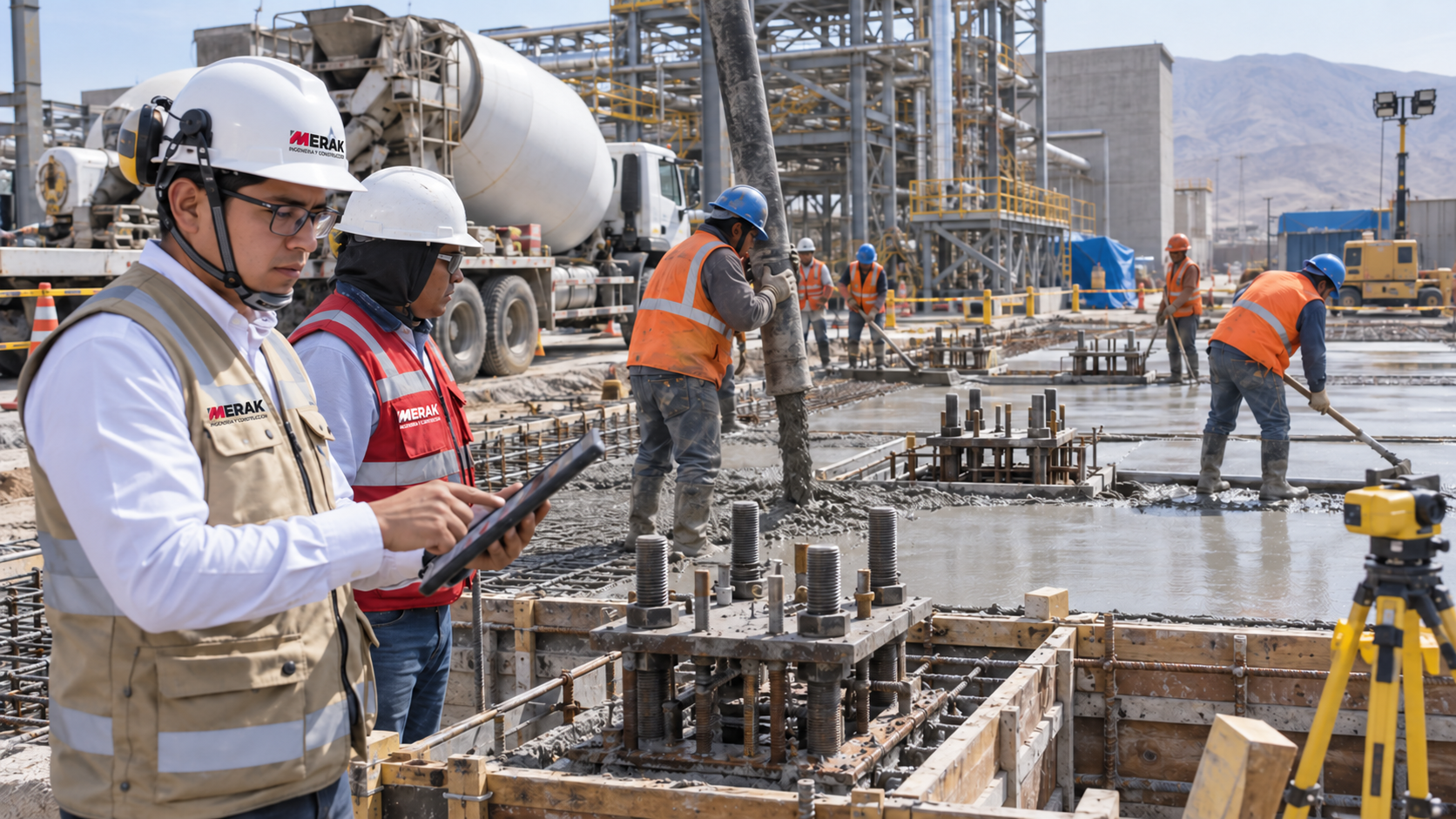 Obras civiles industriales MERAK para recibir estructuras y equipos